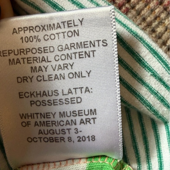 Eckhaus Latta patchwork t-shirt Sz Small - ONE OF A KIND, 2018 Whitney exhibit - Picture 5 of 6